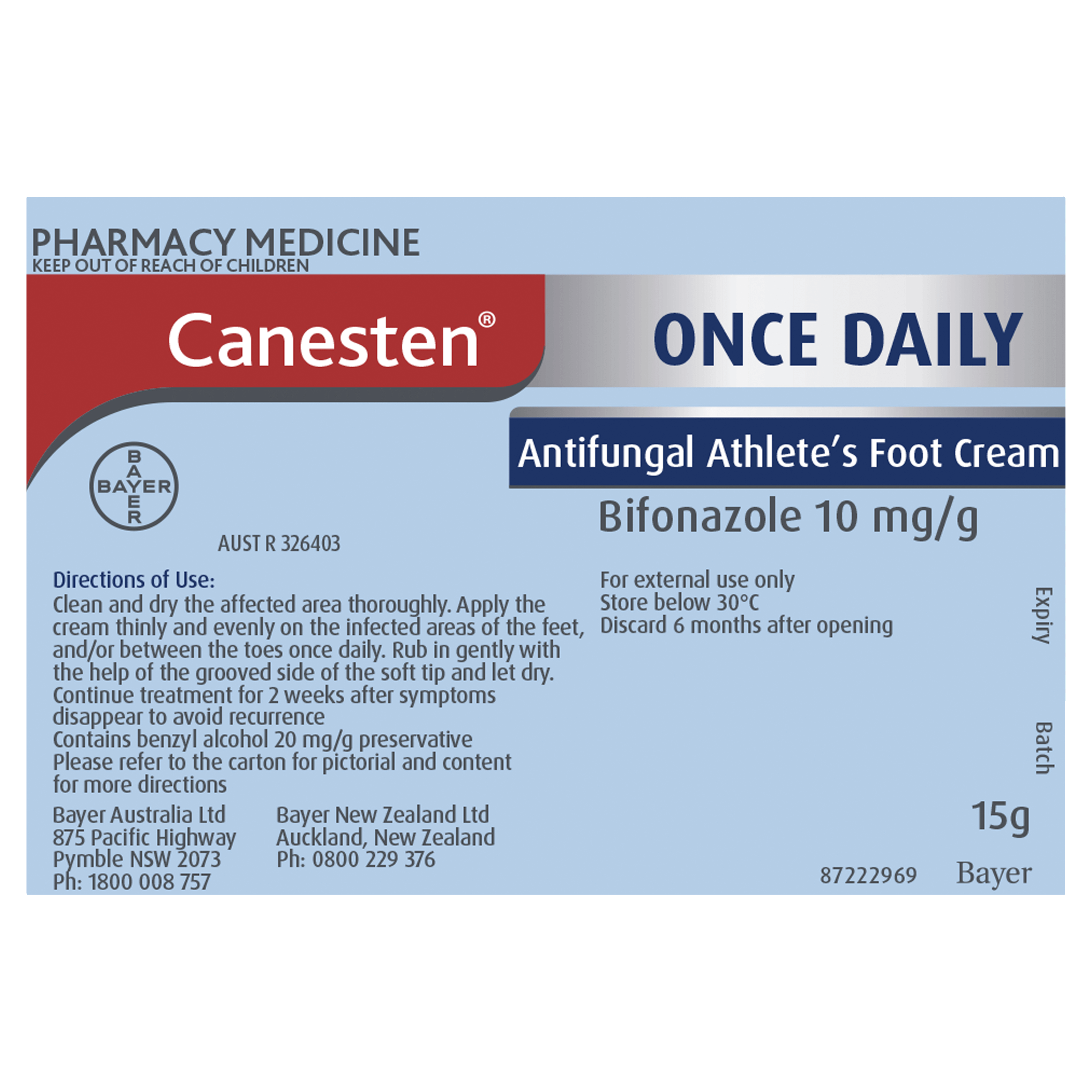 Canesten Once Daily Athlete's Foot Cream with CanesTouch® Applicator